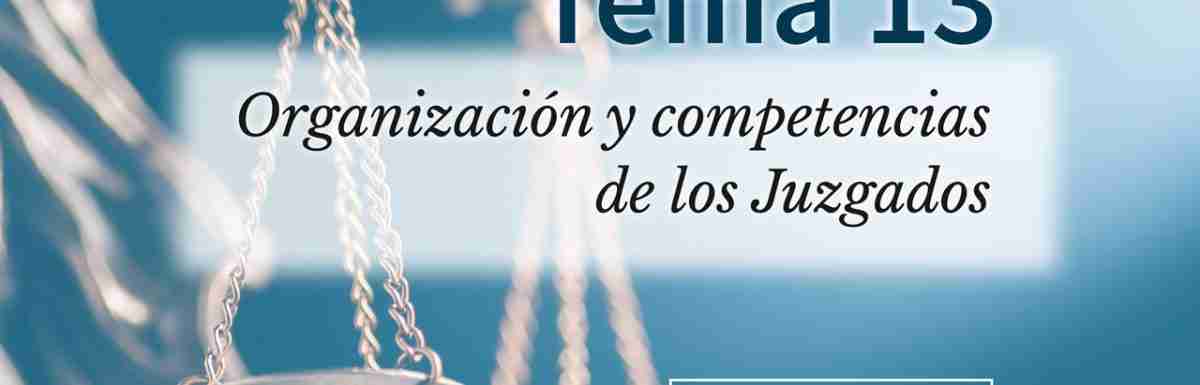 Tema 13. Organización y competencias de los juzgados