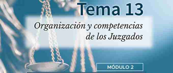 Tema 13. Organización y competencias de los juzgados